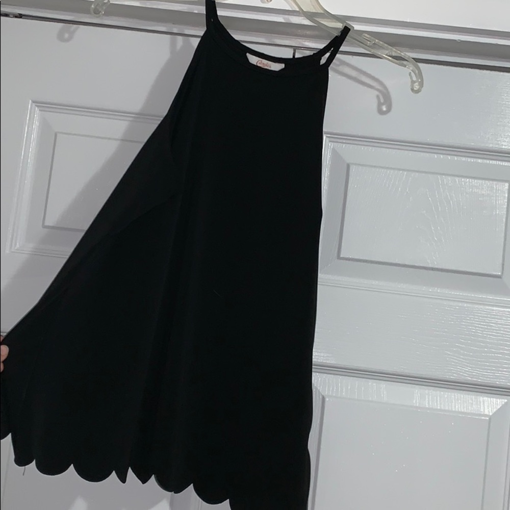 Candies scalloped tank top with open back